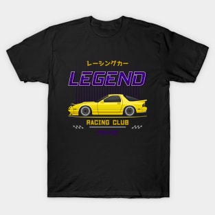 Midnight Racer Yellow FC3S RX7 JDM T-Shirt